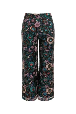 Tamsin Pants in Floral Sequin