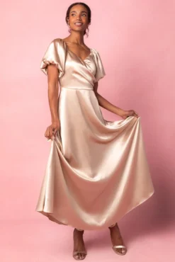 Tessie Dress in Champagne