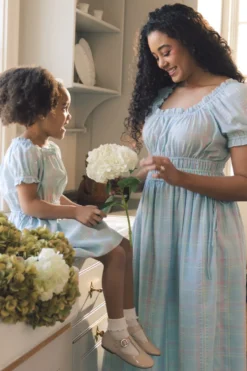Thalia Dress in Pastel Plaid