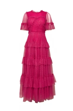 Whimsical Dress in Fuchsia
