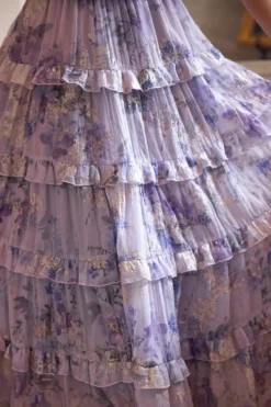 Winnie Dress in Lavender Aquarelle Fleur