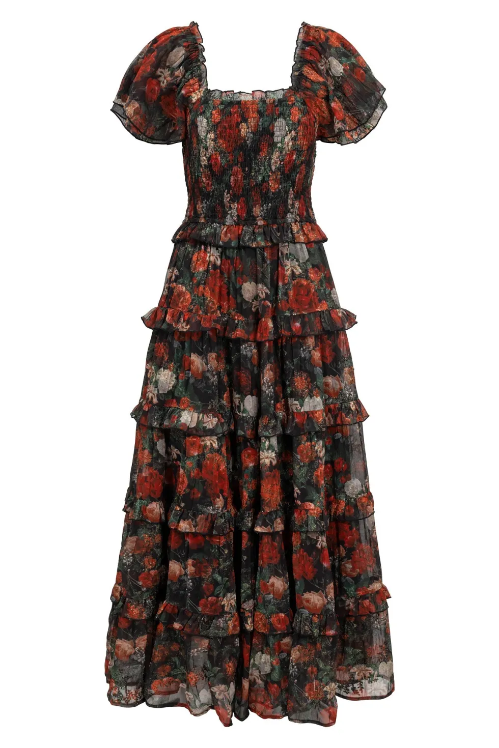 Winnie Dress in Midnight Roses